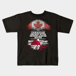 Canadian Grown With Greenlander Roots - Gift for Greenlander With Roots From Greenland Kids T-Shirt